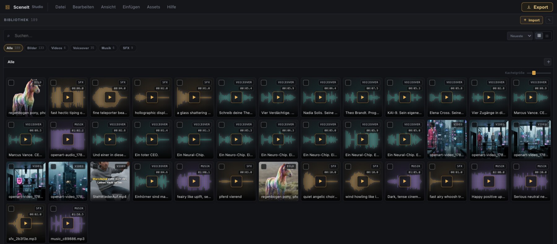 SceneIt asset library